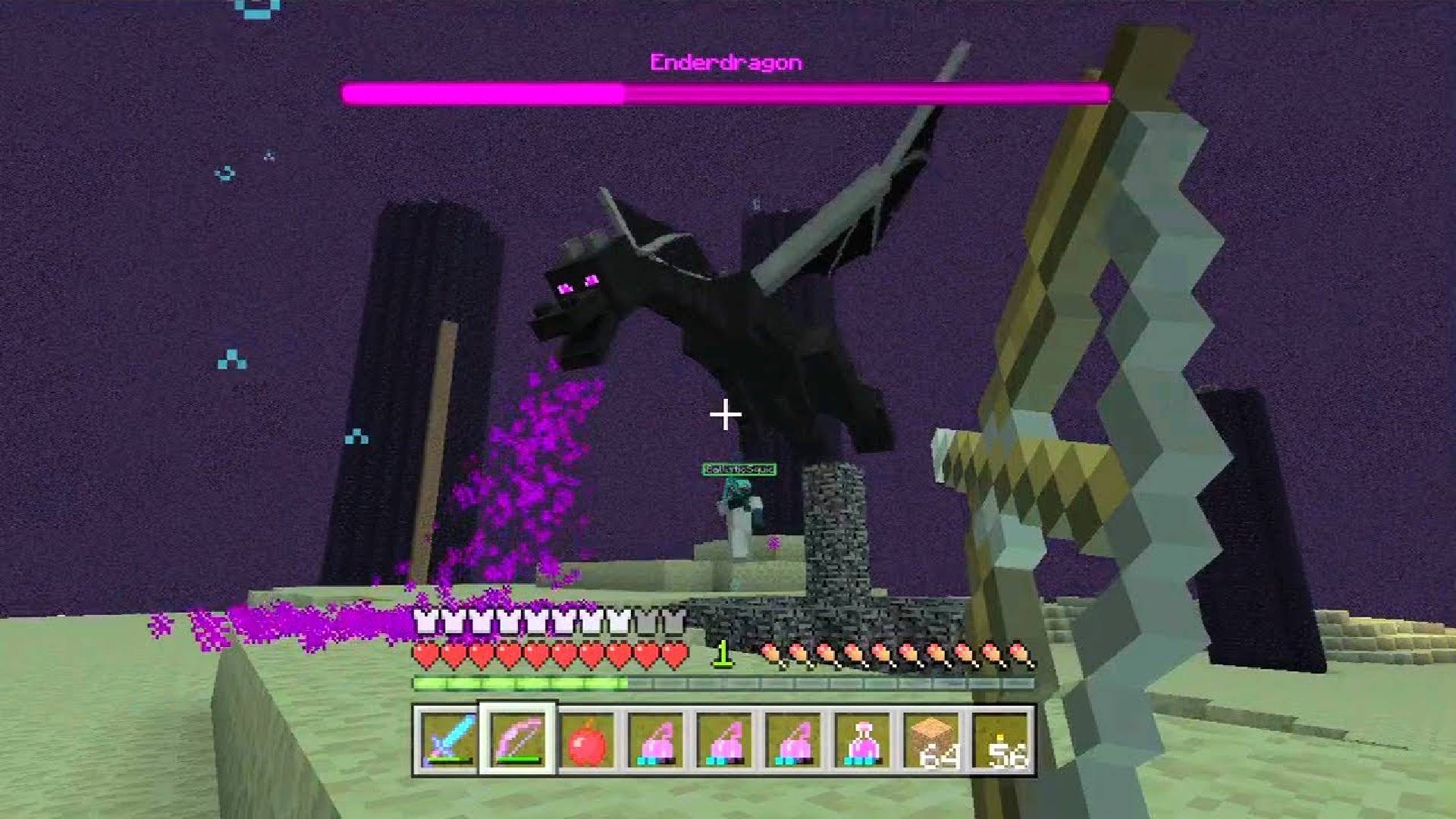 Ender Dragon Flying In The End